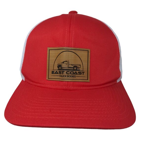 East Coast Truck Bodies Snapback Mesh Back Trucker Hat Red One Size - Picture 1 of 8